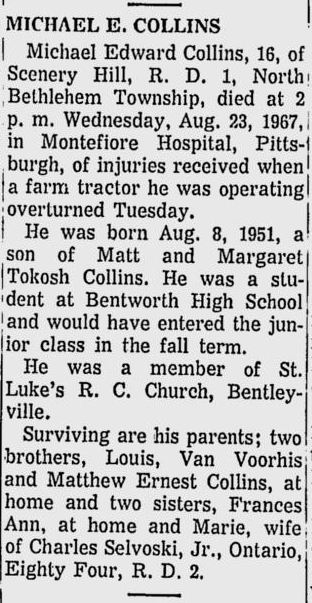 Michael E. Collins obit